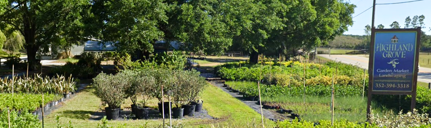Highland Grove plant nursery and garden center on County Road 561 in Clermont, Florida